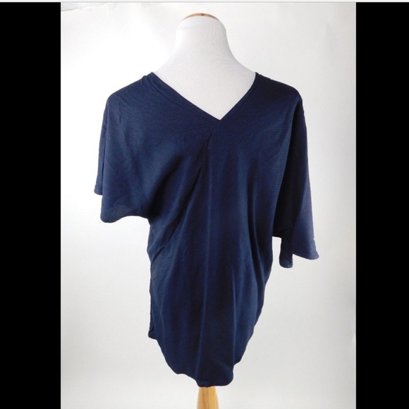 MM6 Maison Martin Margiela Navy Asymmetric Blouse - Picture 3 of 8
